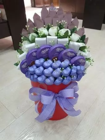 Hediyye sokolad buketler