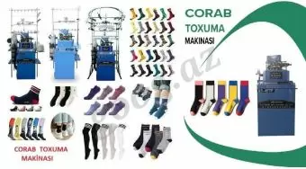 Corab toxuma makinası